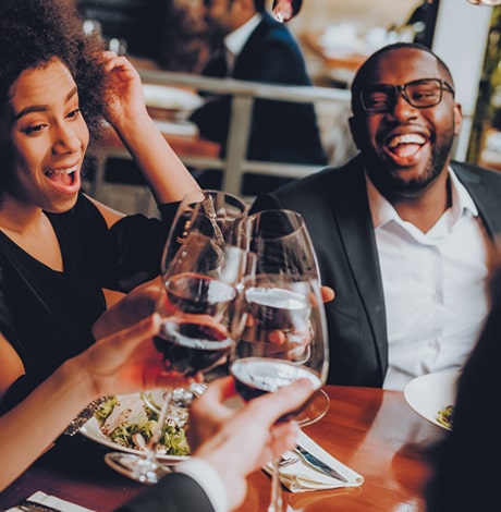 People enjoying a meal
