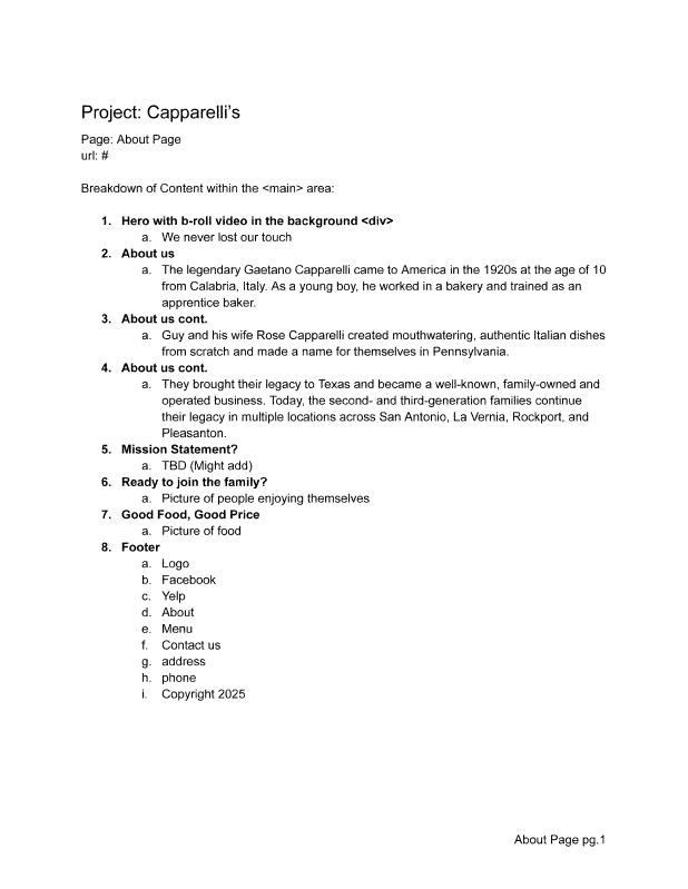Content for about page