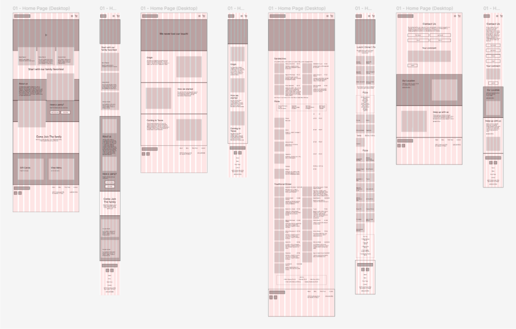 Website wireframe