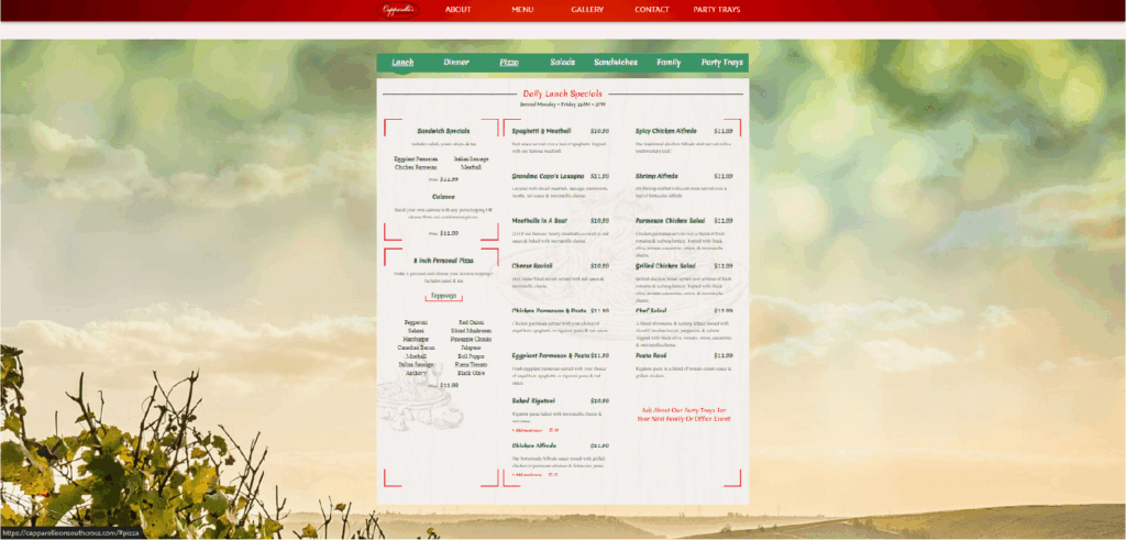 Original website screenshot
